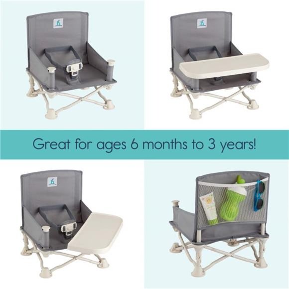 OmniBoost Travel Booster Seat with Tray for Baby | Folding Portable Baby Booster - Picture 5 of 6